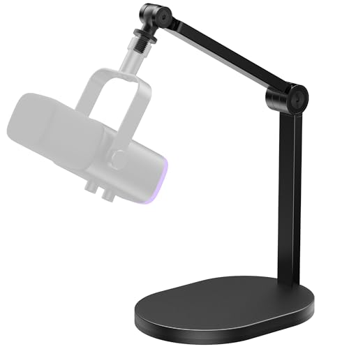 InnoGear Studio Mic Stand, Max Load 2.64 lb Microphone Arm Desk Mount Desktop Microphone Stand for Fifine AM8 K669B Blue Yeti HyperX QuadCast SoloCast AT2020, Webcams Cameras