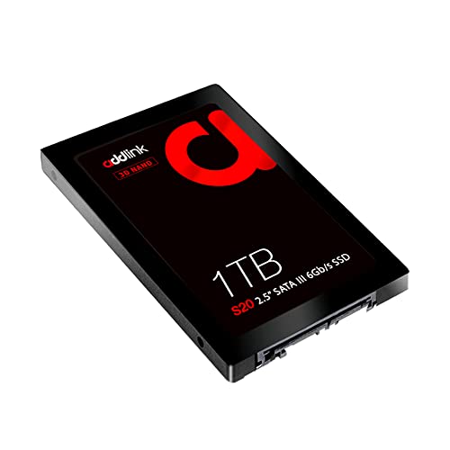 Addlink S20 1TB PS4 Compatible SATA III 2.5" Inch Extreme Quality Internal SSD 500MB/s Maximum Speed, Perfect HDD Replacement/Upgrade for Laptops, PCs & Sony PS4 (ad1TBS20S3S)