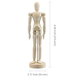 PINGEUI 8 Pack 8 Inch Wooden Artists Model, Wooden Art Figure Model with Stand, Movable Wooden Manikin for Artists, Sketching