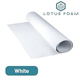 LotusFoam Large 3mm EVA Foam Sheet - 44"x 85" High Density Foam 130 kg/m3 for Cosplay, Costumes, Crafts, Flooring, Outdoor Use - 35 Colors (White)