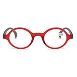 XINGNIAN 4 Pairs of Womens Red Small Round Presbyopic Glasses Men Fashion Trendy Personalized Reading Glasses Spring Hinge Readers +2.75