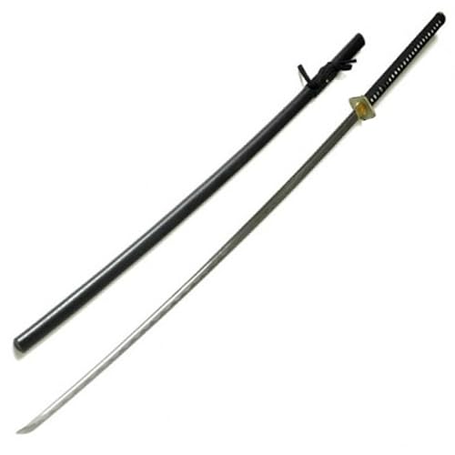 Armory Replicas Japanese Nodachi Carbon Steel Giant 78-Inch Full Tang Sword – Traditional Braided Handle with Blackened Tsuba and Pommel