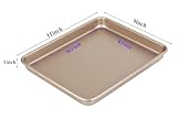 11 Inch Baking Sheets Pan Nonstick Set of 2, Walooza Cookie Sheet Replacement Toaster Oven Tray，Deep Size 1 inch Bakeware, Non Toxic & Heavy Duty & Easy Clean