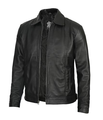 Decrum Black Leather Jacket For Men - Leather Coats For Men | [1103536] Johnwck Black, 2XL