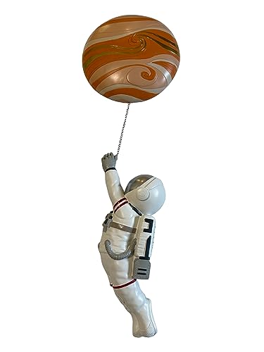 Adams Toy Heaven Creative Astronaut Wall hanging Spaceman Moon Wall Figure for Any Room Resin Decor Space Decorative earth flying Modern Astronaut