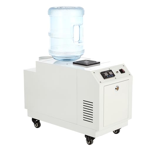 HayWHNKN Industrial Ultrasonic Humidifier Commercial Cooler Sprayer Cool Mist Maker 110V 3kg/h 300W Applicable Space 200-500 sq.ft with Water Barrel Hole