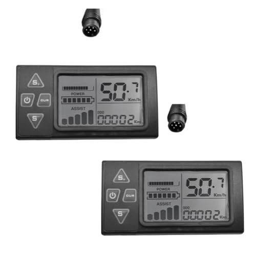 AYQEBNC Electric Bicycle S861 LCD Screen Display 6PIN for 24V 36V 48V Ebike Manual Control Speedmeter Waterproof Connector
