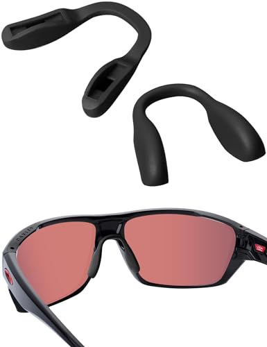 Acefrog Upgraded 2 Pieces Nose Pads for Oakley Split Shot OO9416, Crossrange OO9371, Targetline OO9397 OO9398 Sunglasses, Push-in Nose Piece Replacement, Anti-Slip Nose Pad, Black