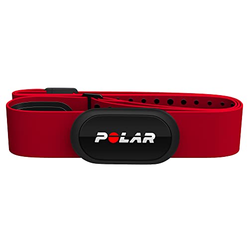 Polar H10 Heart Rate Monitor Chest Strap - ANT + Bluetooth, Waterproof HR Sensor for Men and Women, Red, M-XXL