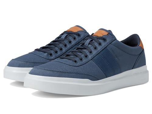 Cole Haan Men's Grandpro Rally Canvas Court 2 Sneaker, Vintage Indigo/Natural Tan/Optic White, 10