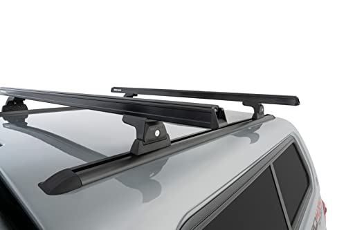 Rhino-Rack Midsize Truck Complete Track. Bar, & Leg Kit for Cap Topper Canopy or Hard Tonneau, Includes 63" Aluminum Tracks, 54" HD Bars, 4 Quick Release Legs, Hardware, Complete Kit, Black (Y01-120B)