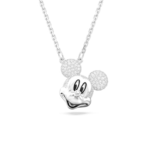 Swarovski Disney Mickey Mouse pendant, White, Rhodium Finished