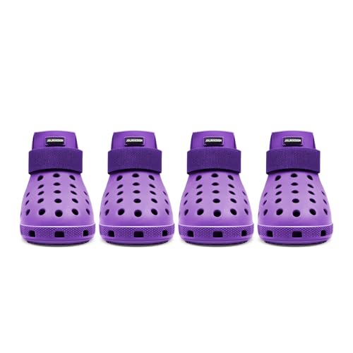Dog Shoes for Hot Pavement - Dog Shoe for Small & Medium & Large Dogs, Dog Boots Paw Protectors, Easy ON & Off, Non-Slip, Waterproof, Easy-Clean Dog Booties for Beach and Snow (Purple, Medium)