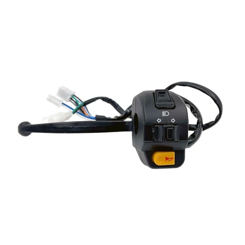 MMG Complete Assembly Left Side Control Switch (High Low Beam, Turn Signals, Horn) with Brake Switch and Lever for Tao Tao ATM 50 / GY6 50cc Scooters