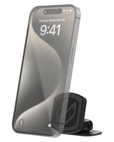 Scosche MAGDMB MagicMount Magnetic Phone Mount for Car, Dashboard Cell Phone Holder with 360° Adjustable Magnet Head, Universal Phone Stand for Car Compatible with iPhone, Samsung, and All Devices
