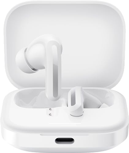 Xiaomi Redmi Buds 5 Wireles Earbuds, Bluetooth 5.3 in-Ear Headphones, 46dB Active Noise Cancellation, Up to 40H Battery, Dynamic Driver, 5ATM Waterproof - White