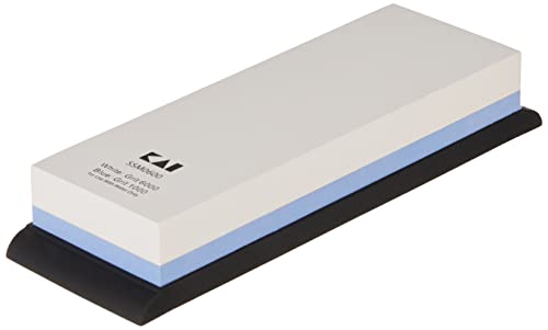 Shun Combined Whetstone Sharpener, 1000 and 6000 Grit Combination Whetstone, Dual Sided Knife Sharpener for Professional and Home Chefs