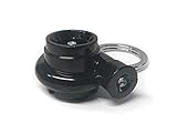 Boostnatics Electric Turbo Turbine Keychain Keyring with Sounds + LED - Black (V4)