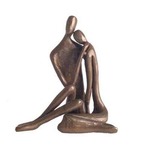 Danya B. A Couple's Embrace Bronze Sculpture, Contemporary Sand-Casted Sculpture, Home or Office Décor Gift for Anniversary, Birthday, Valentine's Day or Wedding