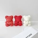 2Pack 3D Rose Bear Silicone Molds Candle Making Molds