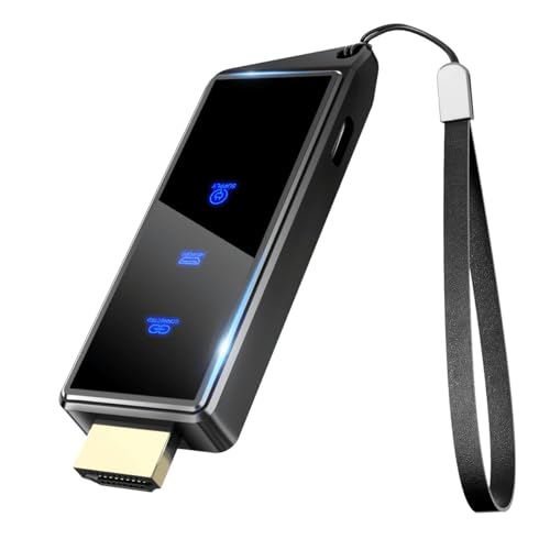 Wireless HDMI Display Dongle Adapter 1080P/60hz, Screen Mirroring Video & Audio Receiver for Streaming Movies, 4K Decoding 2.4/5G for iPhone Android Window to TV, Support Miracast Airplay DLNA