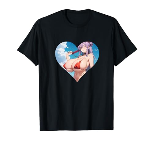 Big Boobs Anime Manga Girl Women Bikini T-Shirt