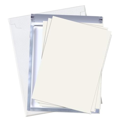 Sotek Blank Chocolate Transfer Sheets 25 pcs A4 (8.3"X11.7"), Edible-transfer-sheets for White Chocolates, Icing paper for chocolate-decorating, White food printing papers