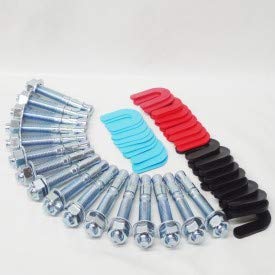 Lift install Kit fits Rotary Lift - 16 Wedge Anchor Bolts & 30 pack installation shim pack