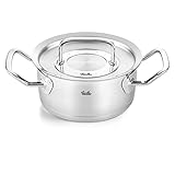 Fissler Original-Professional Collection Stainless Steel Pot Set, 3-Piece Saucepan with Metal Lid (1 Cooking Pot, 1 Stewing Pot, 1 Saucepan Lidless) - Induction