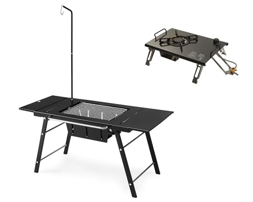 Naturehike Portable IGT Table with Charcoal Grill & Gas Stove
