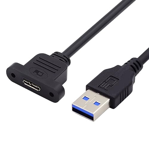 chenyang USB 3.0 Male to USB 3.0 Micro-B Female Screw Mount Type Extension Cable