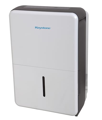 Keystone Energy Star 35-Pint Portable Dehumidifier for Extra Large Rooms up to 1,500 Sq.Ft. with Auto-Shutoff & Timer - Quiet Home Dehumidifier and Moisture Absorber For Basement, Garage, Living Room