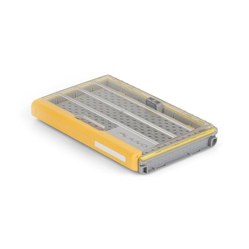 Plano EDGE 3600 Hook Utility Box, Clear/Yellow, Tackle Storage Accessories, Waterproof and Rust-Resistant Container for Fishing Hooks