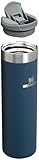 Stanley AeroLight Transit Bottle, Vacuum Insulated Tumbler for Coffee, Tea and Drinks with Ultra-Light Stainless Steel, 20 Oz, Navy