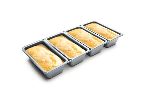 Fox Run Loaf Pan, Linked Non-Stick Mini Bread Pans, Set of 4