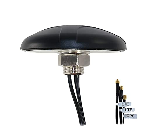 Proxicast 3-in-1 Professional Low-Profile MIMO LTE + GPS Screw Mount Combination Vehicle Antenna Compatible with Cradlepoint, Digi, Peplink and Other Modems/Routers (ANT-500-201)