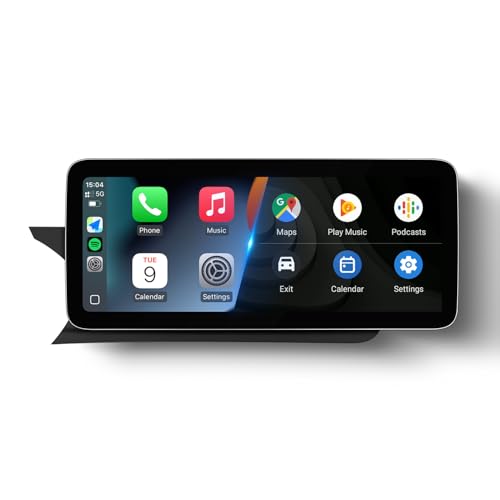 YEEHUNG 12.3" HD Car Radio Screen for Mercedes-Benz 2012-2015 C Class W204 with NTG4.5/4.7 System, Supports CarPlay Android Auto Using OEM Bluetooth Calling and Music Playing (Linux)