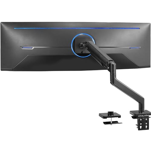 VIVO Heavy Duty Aluminum Ultrawide Tension Arm for up to 40 inch Screens, Holds 44 lbs, Premium Desk Mount Monitor Stand, Black, STAND-V101E