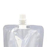 Clear Transparent Screw Cap Spout Liquid Drinking Stand-Up Reusable Pouches for Travel, Pop Up Shop, Concerts, Events (50, 16.91 oz)