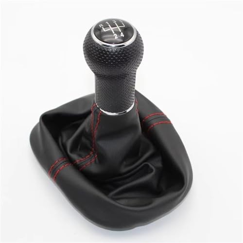 Car Gear Shift Knob, for Seat, for Toledo, for Leon 2000 2001 Car 5 Speed Gear Lever 12 Mm Hole Car Shift Knob PU Boot Cover