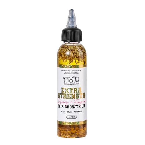 The Mane Attraction Extra Strength Rosemary + Fenugreek Herbal Hair Growth Oil | Infused With Castor Oil for ALL Hair Types