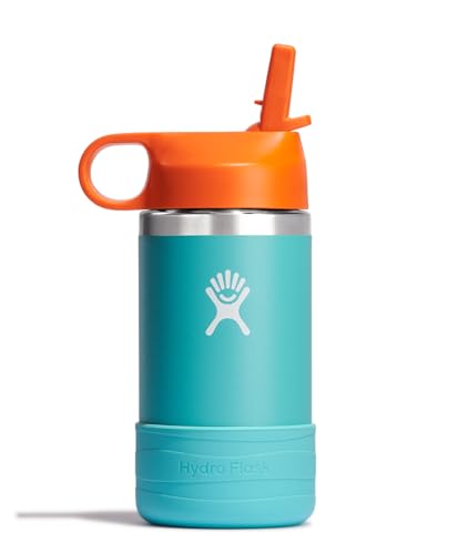 Hydro Flask 12 Oz Kids Wide Mouth Straw Cap and Boot Seaspray