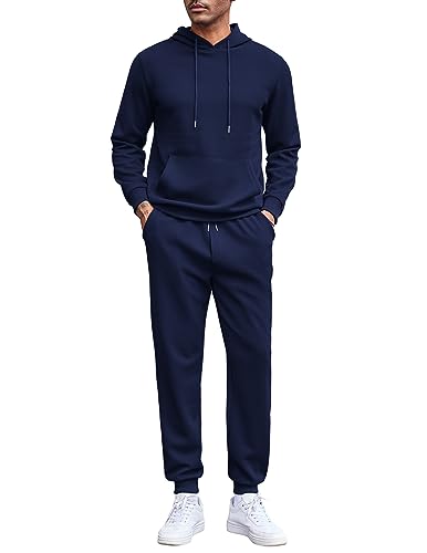 COOFANDY Men's Hoodies And Sweatpants Set Athletic Two Pieces Tracksuit Set