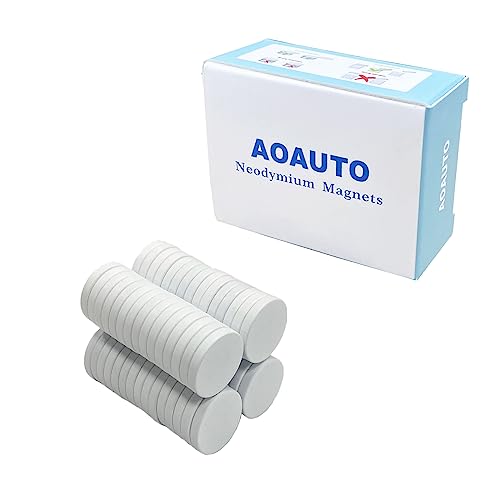 Small Neodymium Disc Magnets with Epoxy Coating,Waterproof Strong Mini Round Rare Earth Magnets for Fridge,DIY,Scientific, Craft,Office,School 12x2 mm(60PCS)