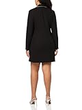 Karl Lagerfeld Paris Women's Embellished Trim Long Sleeve Split Cuff Blazer Dress, Black