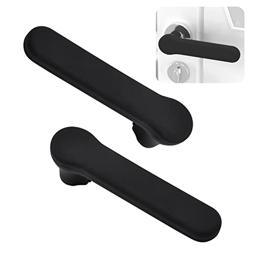 UFURMATE Door Handle Covers, 2Pcs Silicone Door Knob Covers Anti-Static Safety Door Handle Glove Covers Door Knob Protector for Flat Square Door Levers (Matte Black)