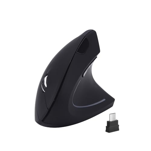 Fonicer Type C Vertical Wireless Mouse, 2.4G USB C Wireless Mouse, Ergonomic Mouse with Type C Receiver for MacBook, Computer, Laptop and All Type C Devices