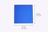 Double-Sided Baseplates for Building Bricks, Compatible with All Major Brands - Building Plates - 10" x 10" (32x32 Studs), Perfect Sheet for Table Building, Stackable, Pack of 4 Blue/Green (Blue)