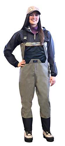 CADDIS Womens Modern Breathable Stockingfoot Chest Wader, Tan, Medium US