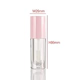 COSIDEA 50pcs Empty Pink 6ml big doe foot wand lip gloss tubes Round Chunky lipgloss tubes containers wholesale with thick large wand